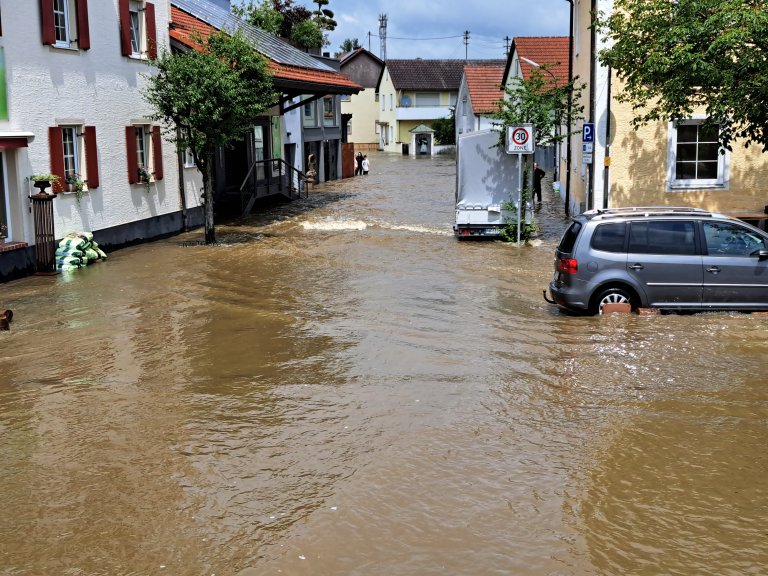 Hochwasser Markt Reichertshofen 2024